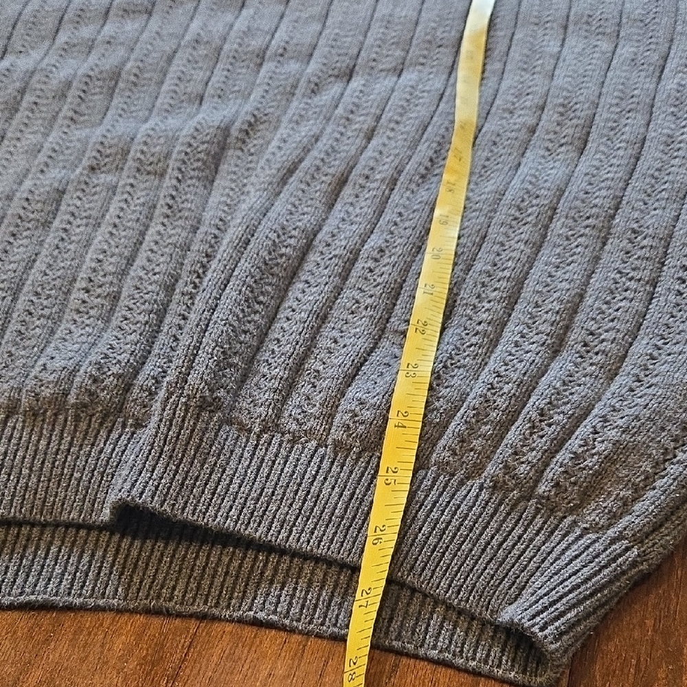 IZOD Charcoal Cable Knit Crewneck Sweater - Picture 7 of 9